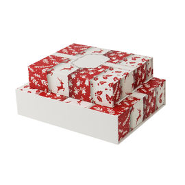 عيد الميلاد الشريط ورقة مربع غطاء وقاعدة هدية مربع مخصص تصميم الطباعة CMYK